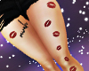Kisses Lipstick Leg Tatt