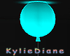 Balloon Lamp ON neon blu