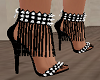 Black Spiked Fring Shoes