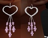 silver & purple earring