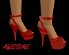 [awe] red strap heels