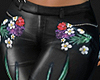Flower leather Pants RL