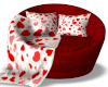 Red Hearts Kiss Chair