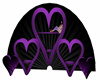 PurpleBalck 5Heart Chair