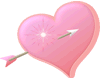 Pink Heart with Arrow
