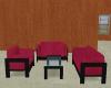 Red Velvet Couch w/poses