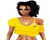 yellow half shirt tee