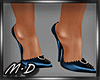 [MD]Blue Satin Heels