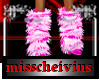 pink & white fur boots