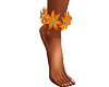 Orange Plumeria Anklet