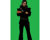 black ninja male suit