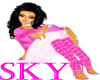 *sky*hot pink /wit boots