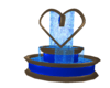 Blue/Gold Heart Fountain