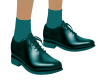 Teal shoes and socks