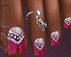 Red Diamond Nails Foot
