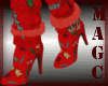 Red xmas design boots