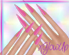 Gl Pink Nails Pointed