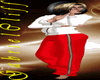 White Red Outfit Female