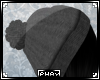 P; Dark gray beanie