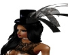 BURLESQUE HAT IN BLACK