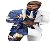 Blue and white floral