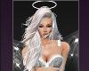 Lingerie Angel Angels White Wings Halloween Pretty Blond Halo