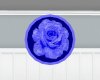 Blue rose rug
