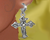 S4E Silver Cross Earring