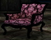 Blk/Pink Winged Chair