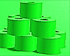 Toilet Paper Stack green