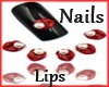 💅 Lips Red Black Nail