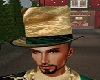 gold top hat green
