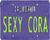 Sexy Cora License plate