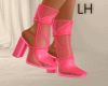 Color-Block Heels Pink