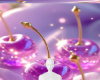 Purple cherry glass bg