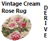 Vintage Cream Rose Rug