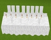 White Silk Table For 8