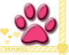 A pink cute paw