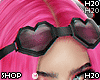 Heart Goggles Black