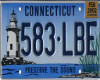 Conn. License Plate