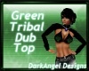 Green tribal dub top