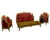 *D*Classic Sofa red/gold