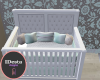 Mint nursery crib
