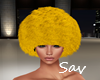 Fur Hat-Yellow/Gold