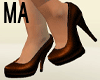 High-heeled shoes brown