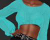 Teal Cropped Sweater