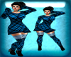 blue checkerd dress