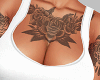 Hot White Top +Tattoos