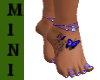 Blue Butterfly Bare Feet