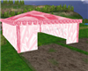 pink satin  roses tent